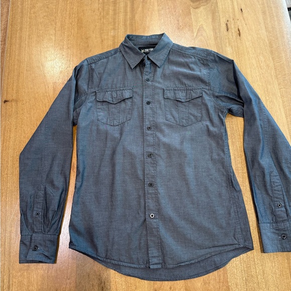 Zoo York Charcoal Button-Up Shirt - Picture 1 of 4